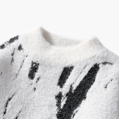 Soft Mens Crew Neck Printed Sweater