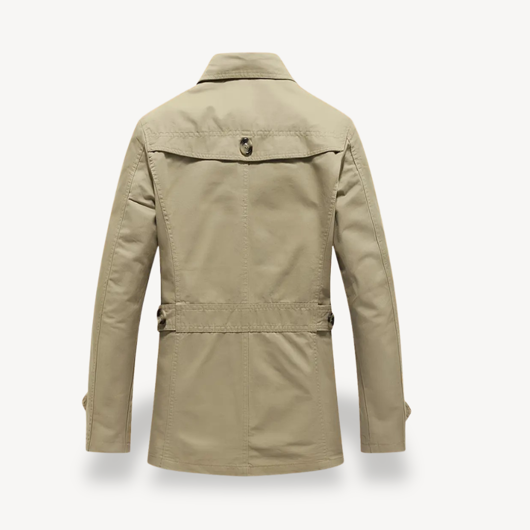Classic Double Breasted Mens Trench Coat