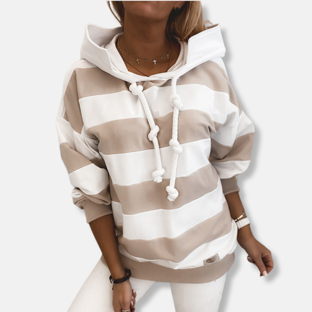 Relaxed Fit Striped Sweatshirt
