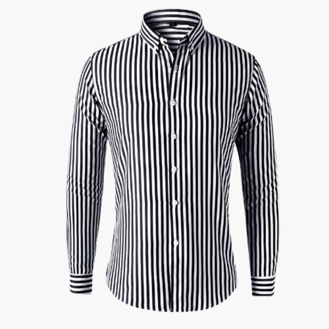 Classic Men's Striped Button Down Shirt