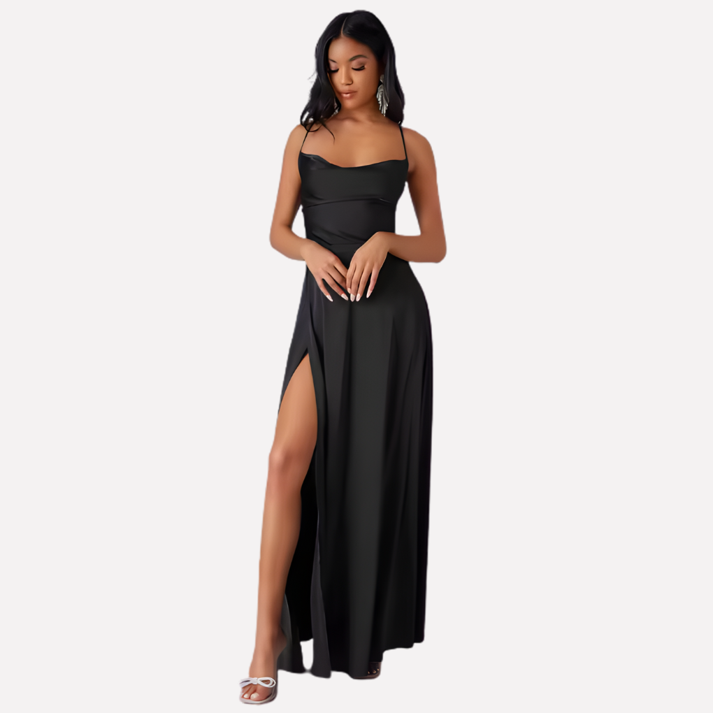 Sleeveless Summer Maxi Dress with High Side Split