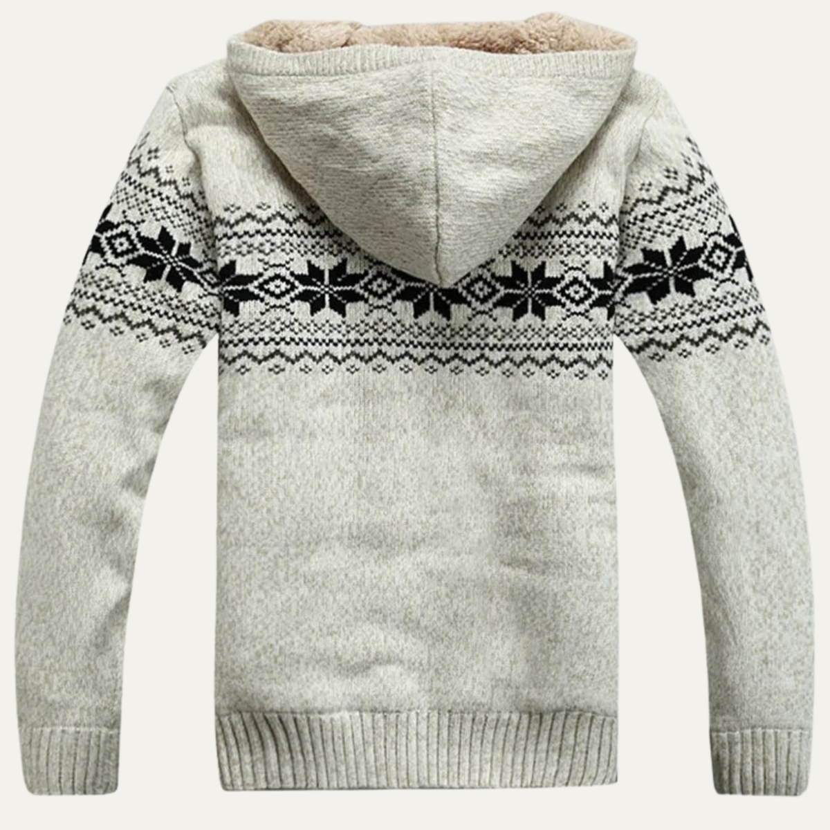 Warm Men's Fleece Hoodie Zip Jacket