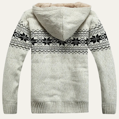 Warm Men's Fleece Hoodie Zip Jacket