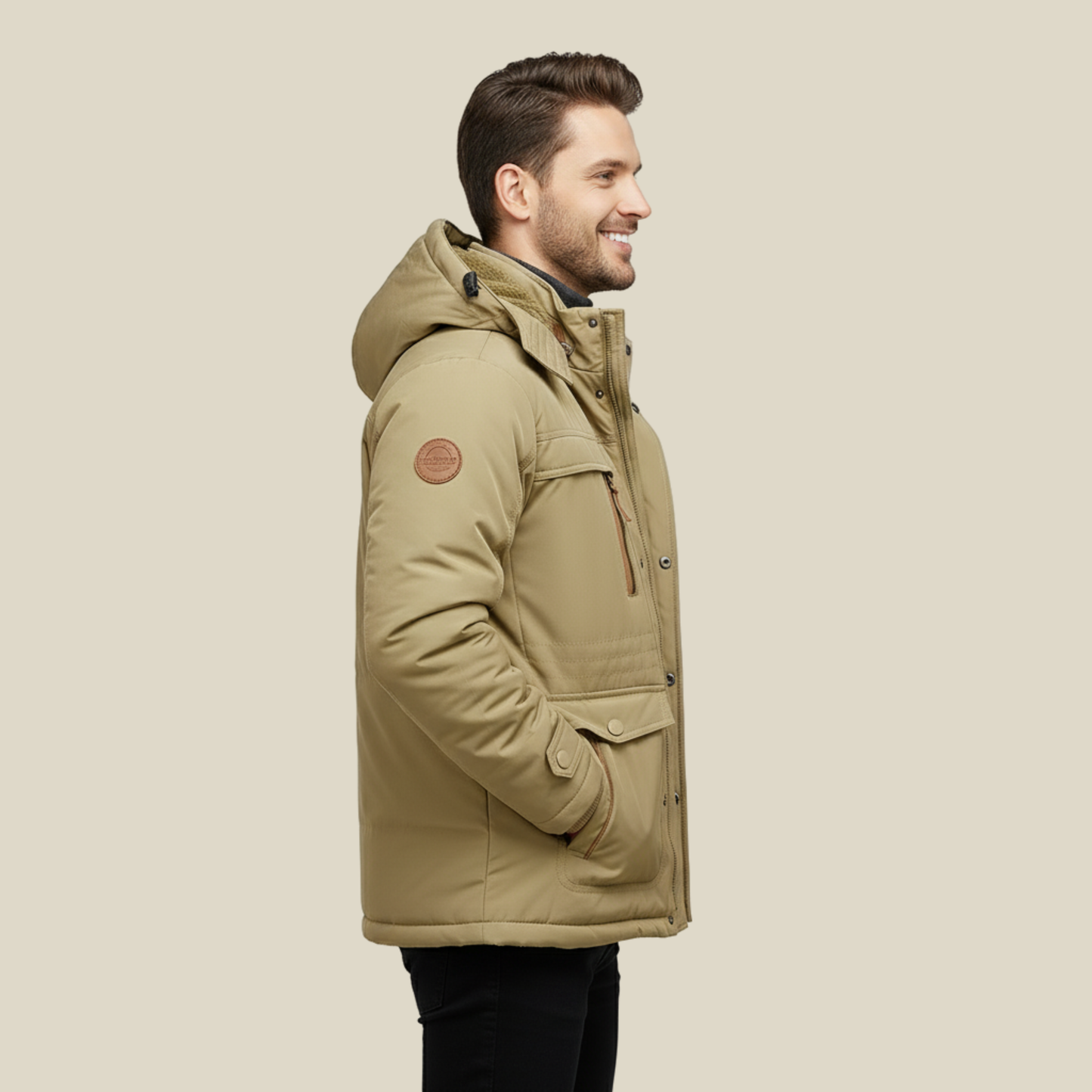 Warm Waterproof Men's Hooded Parka Jacket