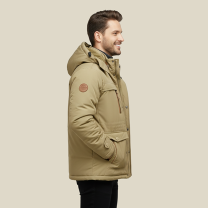 Warm Waterproof Men's Hooded Parka Jacket