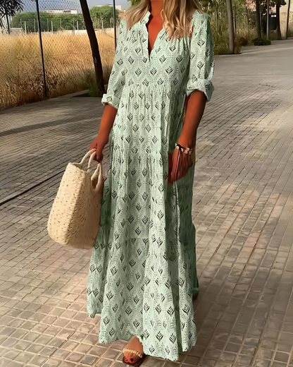 Retro Chic Floral Maxi Dress