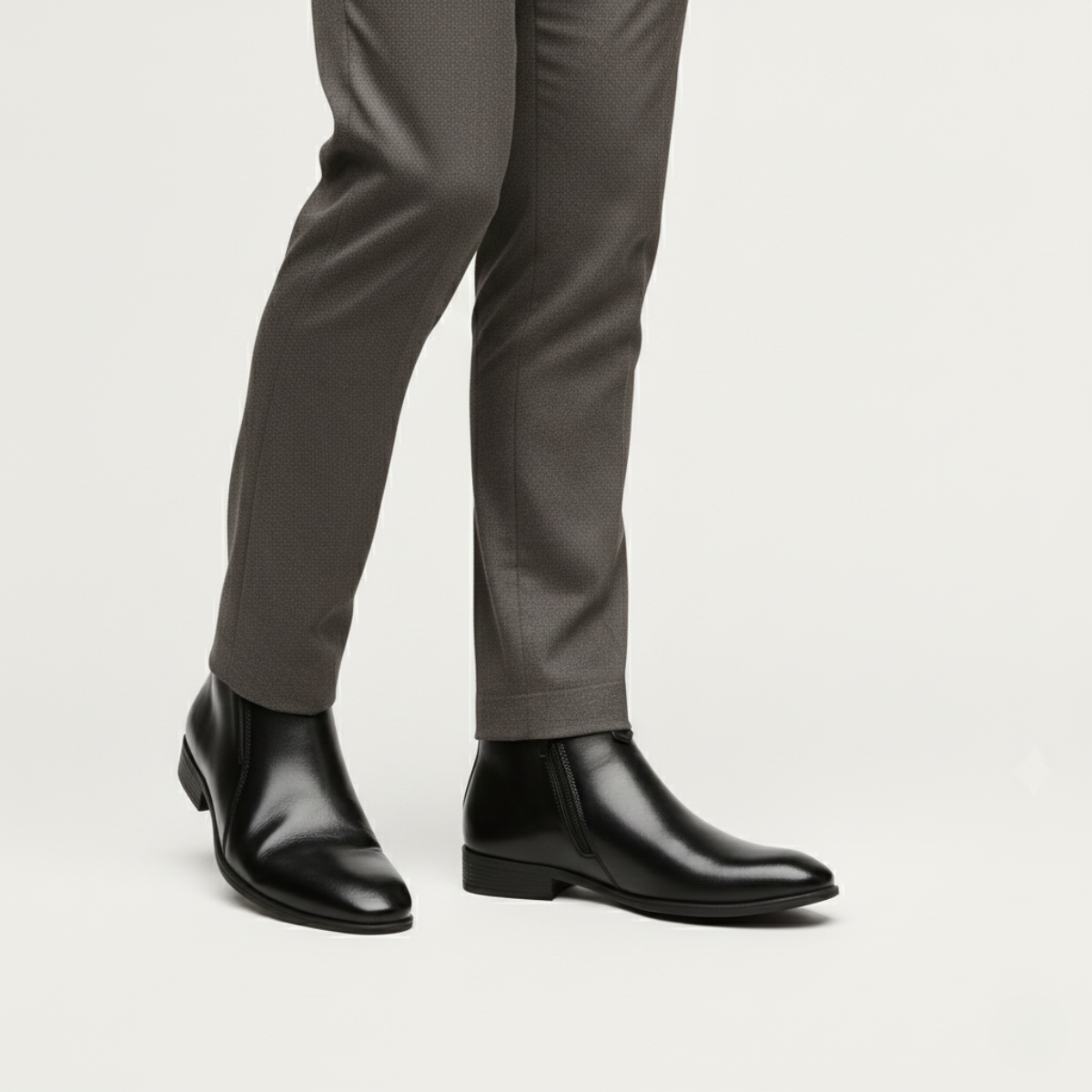 Classic Men's Leather Dress Ankle Boots