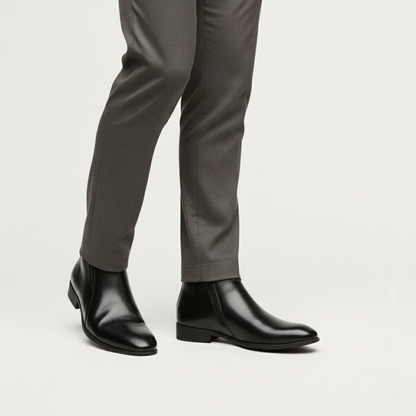 Classic Men's Leather Dress Ankle Boots