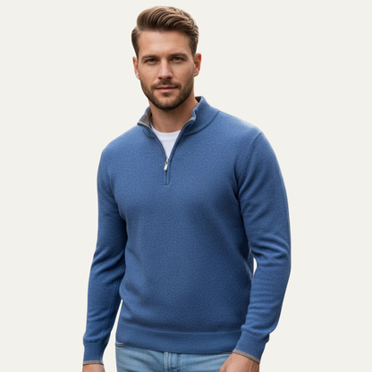 Cozy Men's Cotton Crew Neck Pullover Sweater