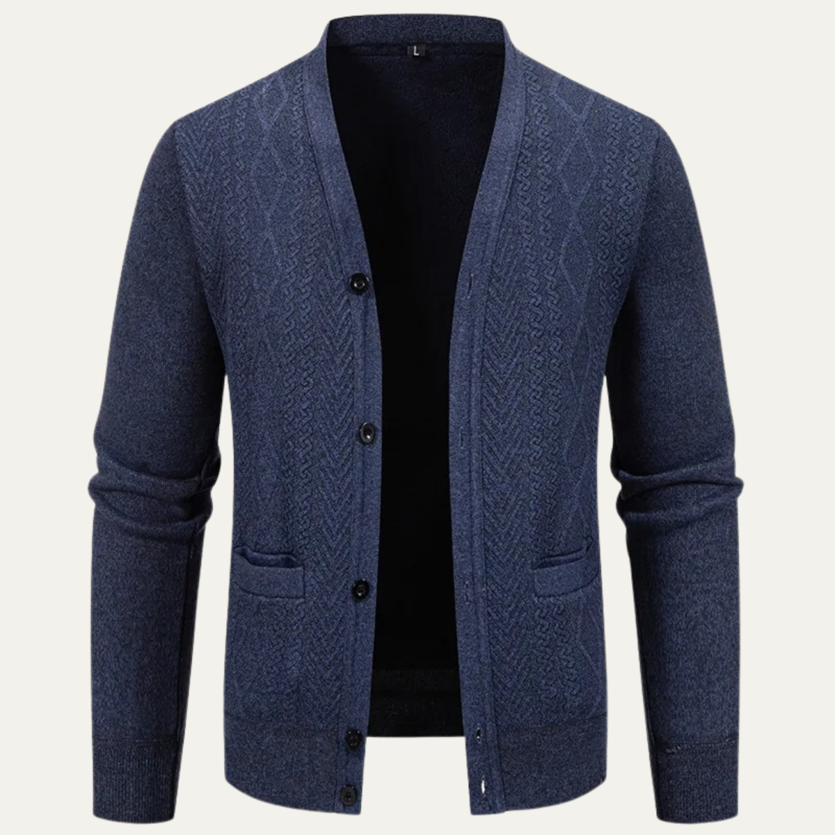 Men's Relaxed Fit V Neck Knit Cardigan Sweater