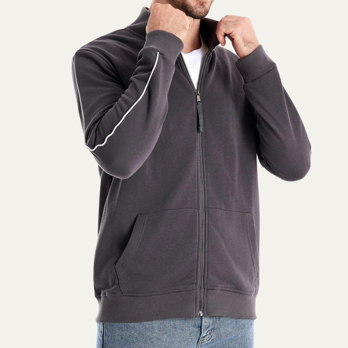 Men's Classic Zip Up Lightweight Windbreaker Jacket