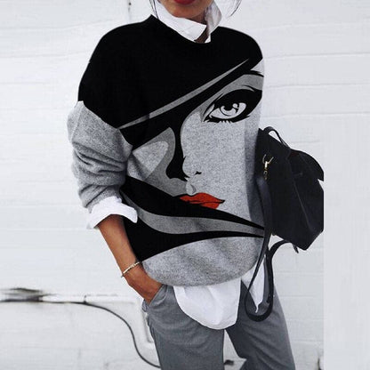 Casual Women's Long Sleeve Graphic Tee