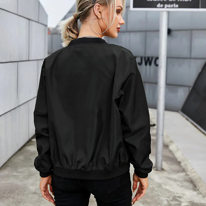 Waterproof Women's Zip Up Bomber Coat