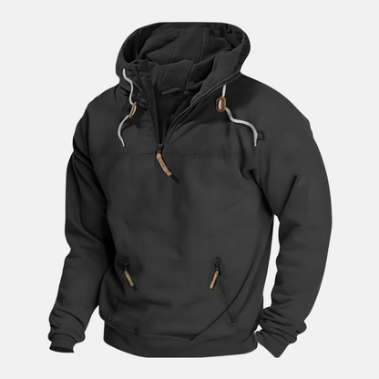 Casual Fit Zip Up Hooded Sweatshirt - Nocini