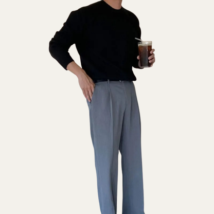 Simple Men's Classic Crew Neck Knitted Sweater