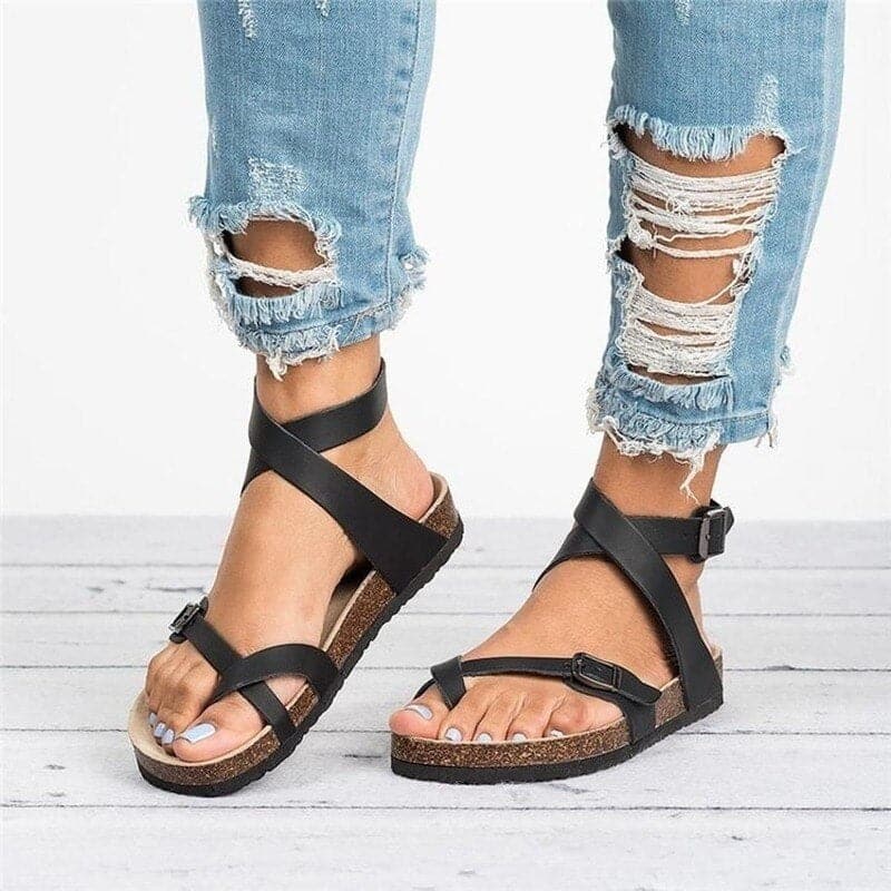 Comfortable Women's Flat Sandals with Cushioning