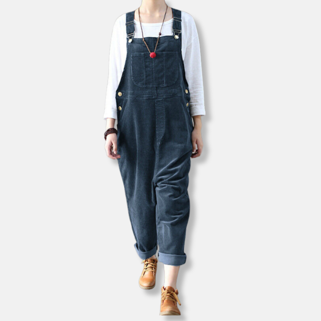 Comfy Women's Corduroy Overalls with Pockets