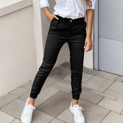 Fitted Gym Pants with Side Pockets - Olytrend