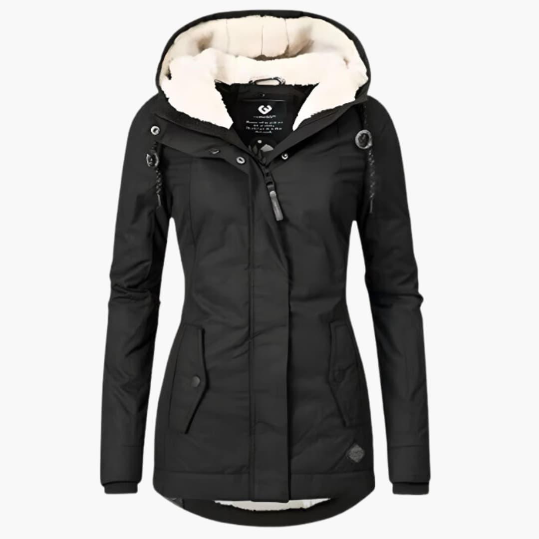 Warm Insulated Women's Parka Coat with Pockets