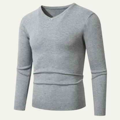 Soft Men's Wool V Neck Sweater