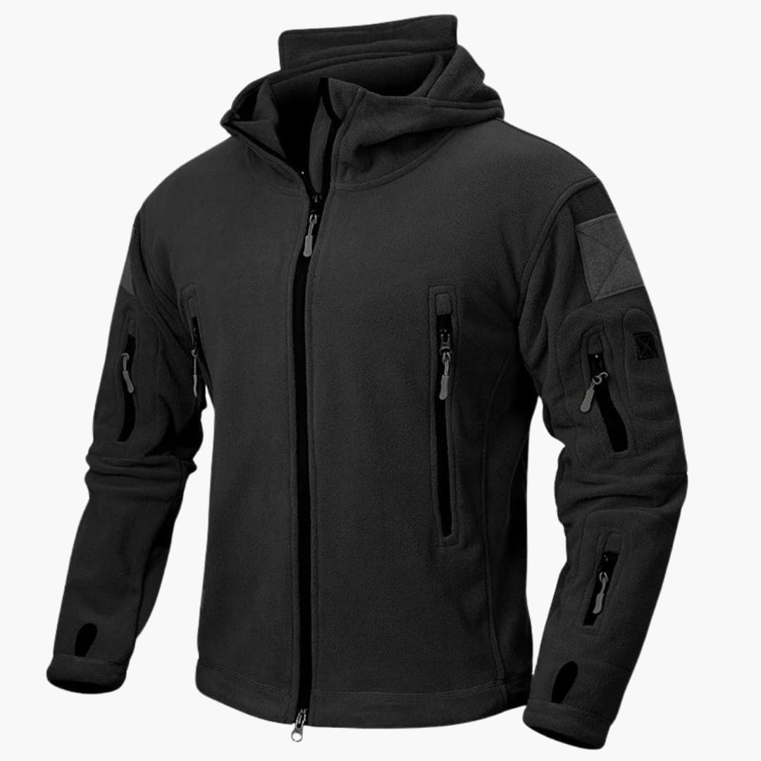 Waterproof Hooded Coat with Zip Pockets for Men