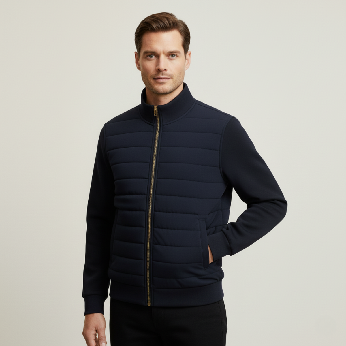 Relaxed Fit Bomber Jacket for Men