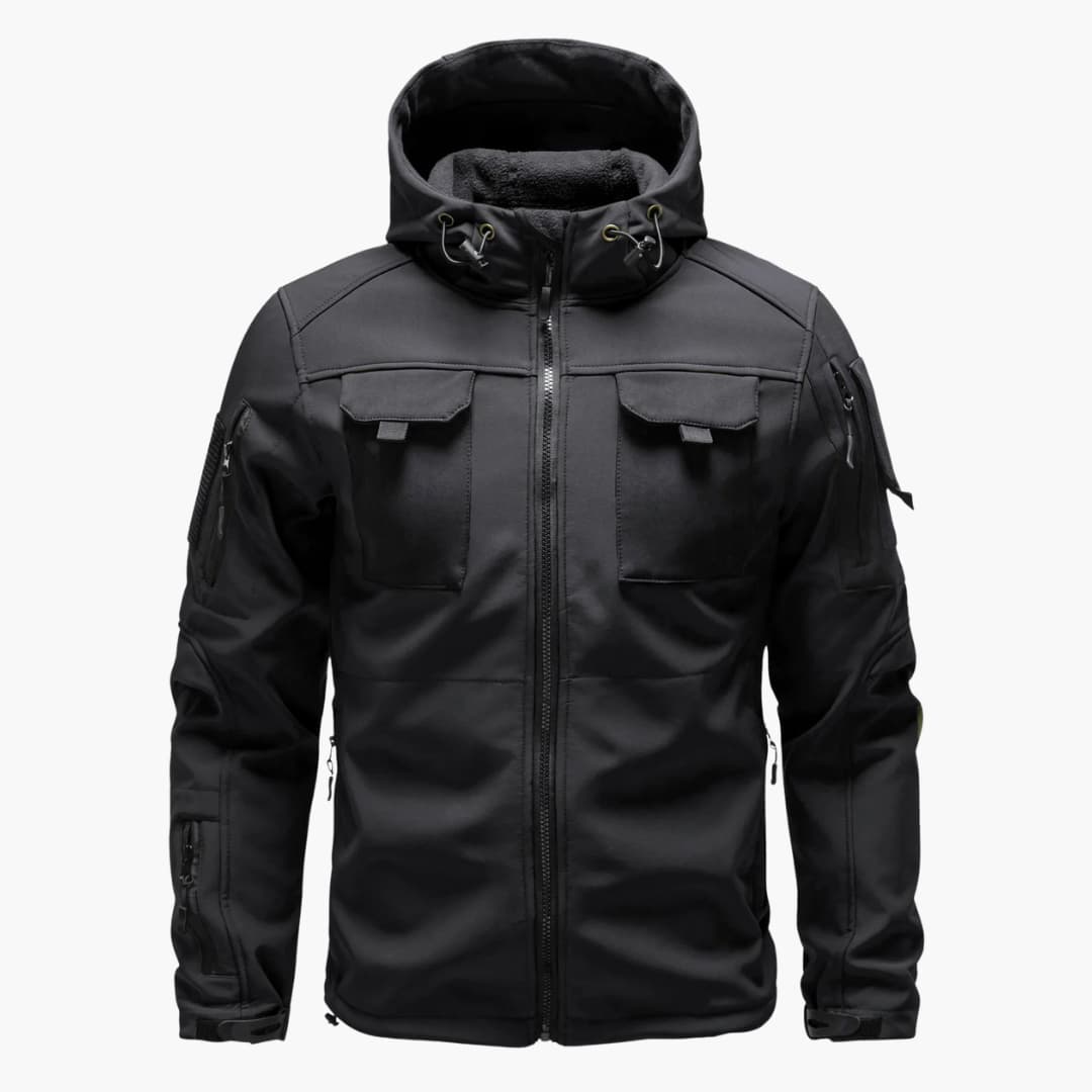 Men's Water Resistant Hoodie with Extra Pockets - Olytrend