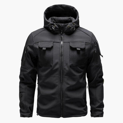 Men's Water Resistant Hoodie with Extra Pockets - Olytrend