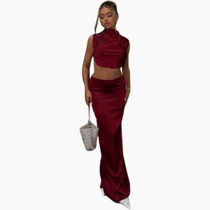Luxurious Silk Two Piece Pantsuit for Women
