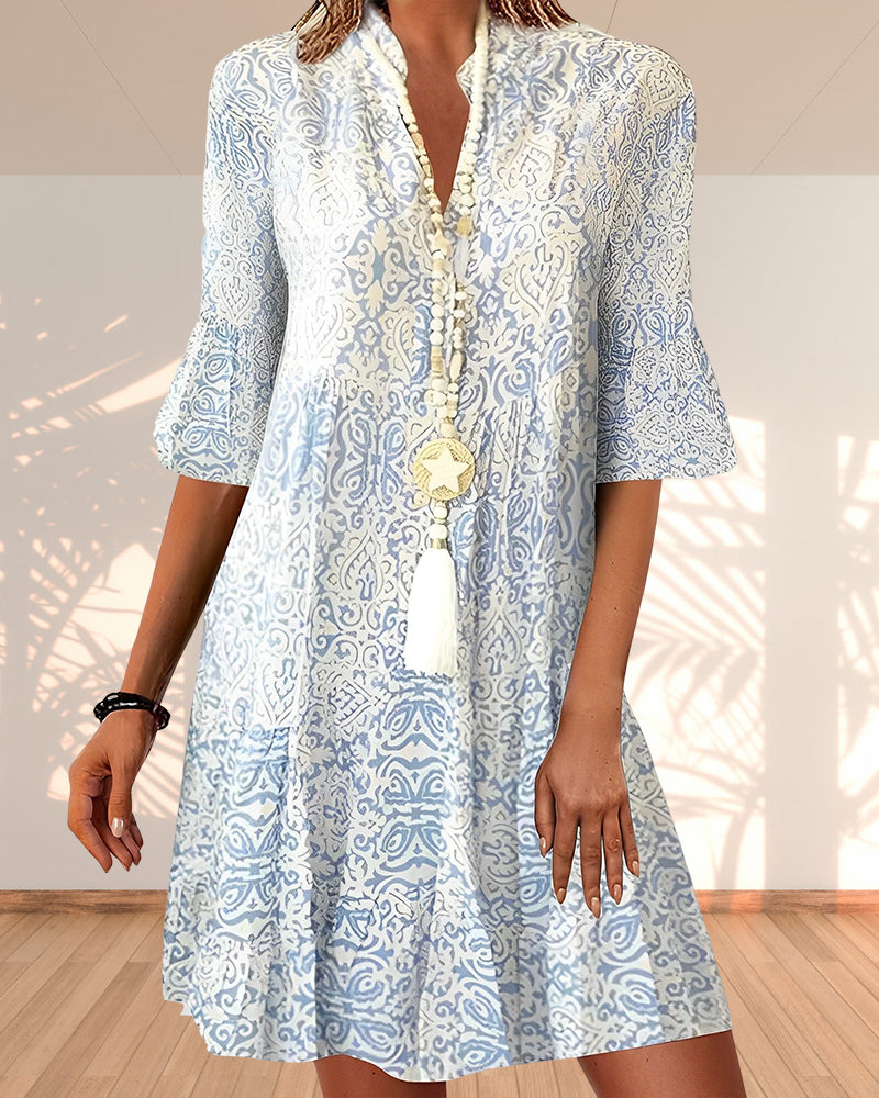 Vibrant Floral Print Sundress for Women - Nocini