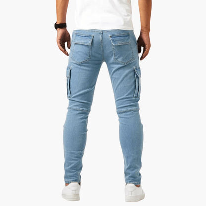 Comfortable Fit Cargo Pants with Elastic Waist