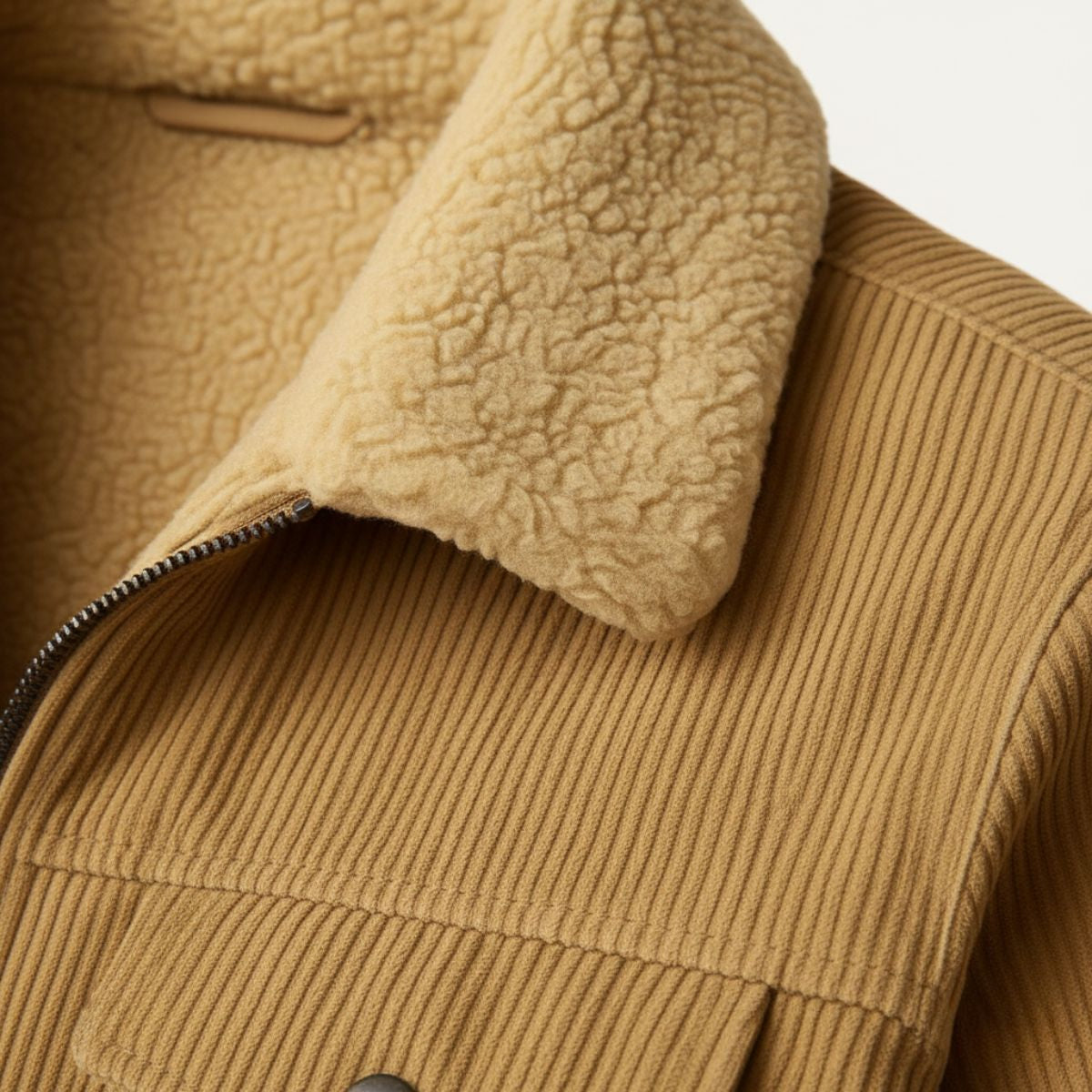 Warm Fleece Lined Classic Corduroy Mens Jacket
