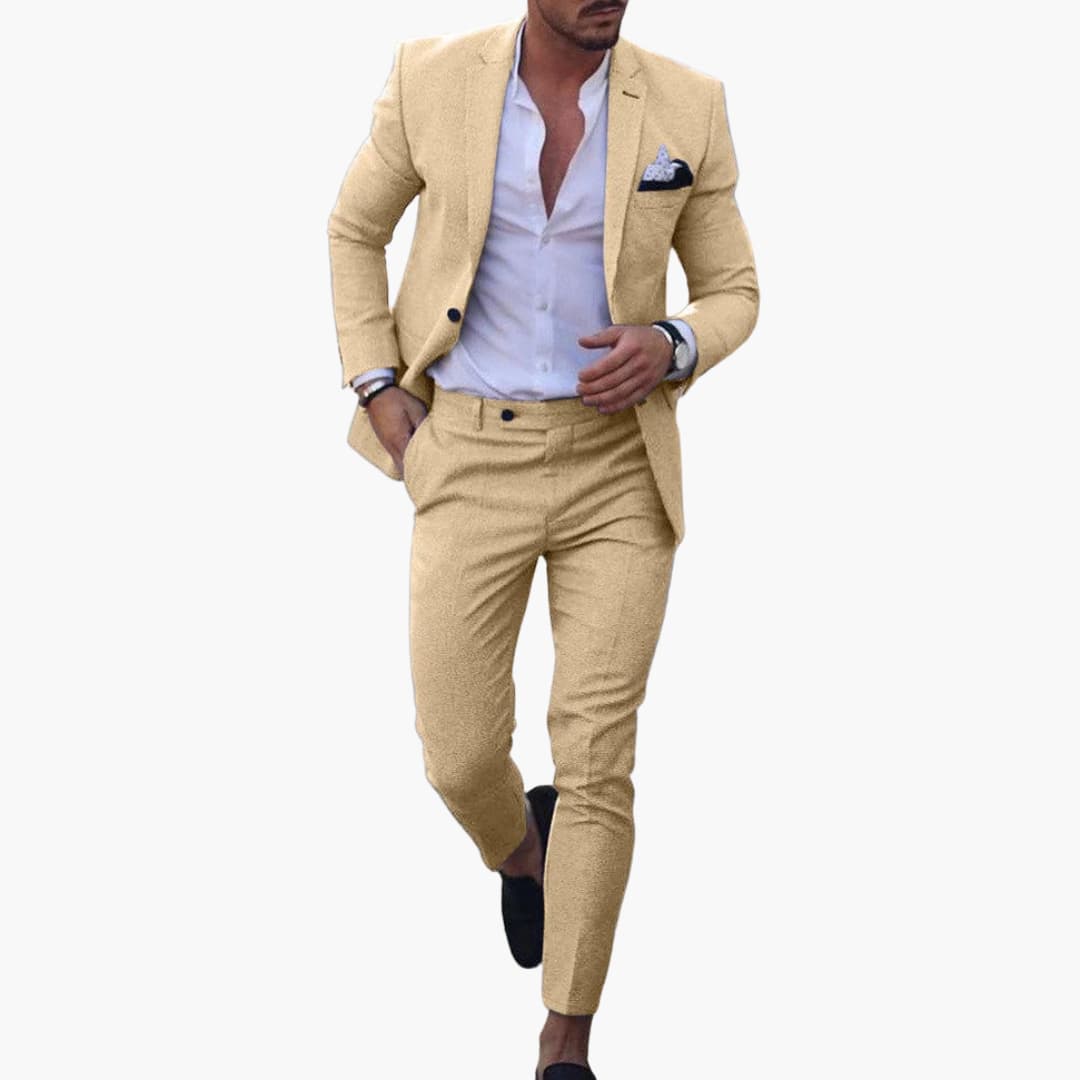 Slim Fit Mens Wool Blazer Suit