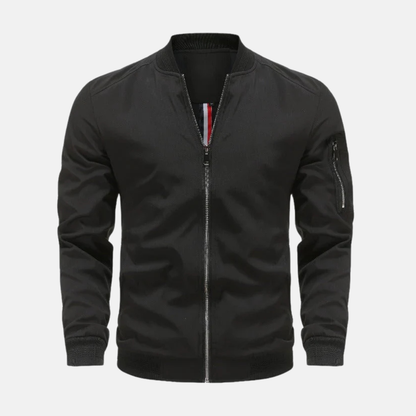 Classic Fit Mens Bomber Jacket with Zip Pocket