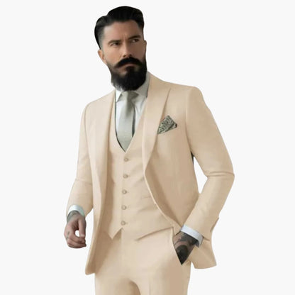 Slim Fit Mens Suit - Elegant Traditional Style - Olytrend