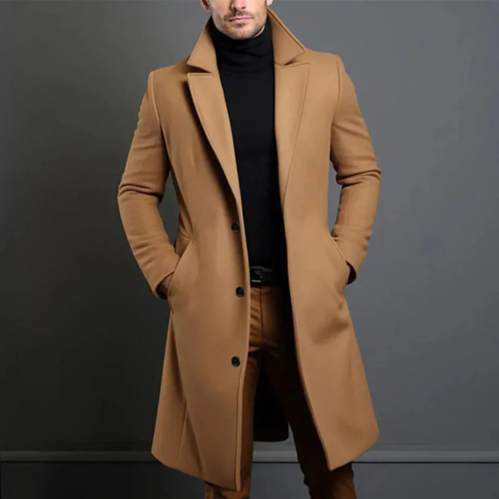 Warm Winter Mens Wool Blend Overcoat