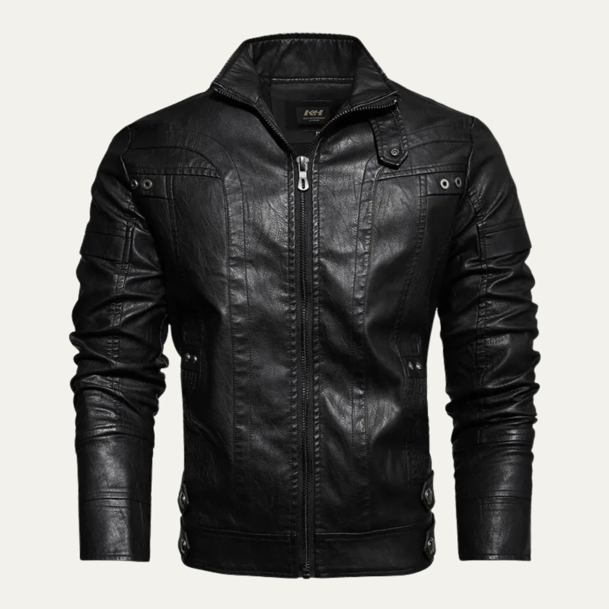 Fashionable Mens Skinny Biker Leather Jacket