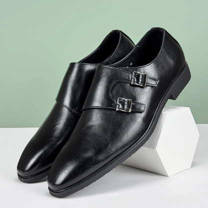 Classic Men's Genuine Leather Belt Strap Shoes