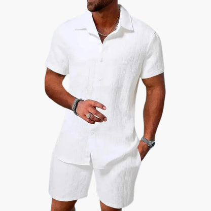 Soft Cotton Mens 2 Piece Suit Set - Olytrend