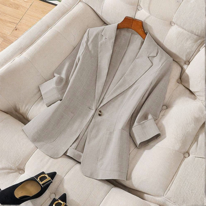 Professional Front Button Long Sleeve Work Blazer Jacket - Olytrend