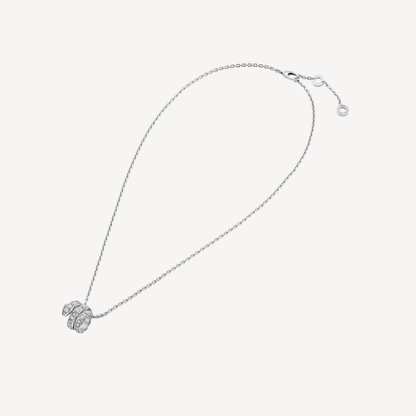 Luxury Silver White Gold Plated Pave Necklace