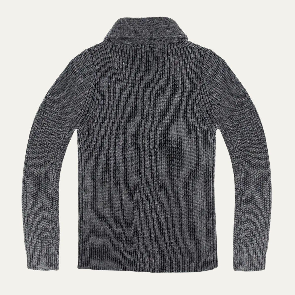 Cozy Men's Crew Neck Thick Knit Cardigan