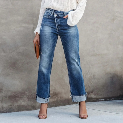 Soft High Waist Women's Jeans Pants - Olytrend