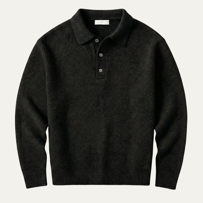 Men's Classic Comfortable Knit Polo Sweater