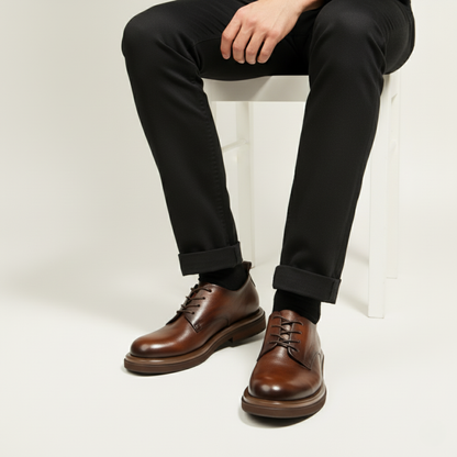 Classic Black Leather Oxford Shoe