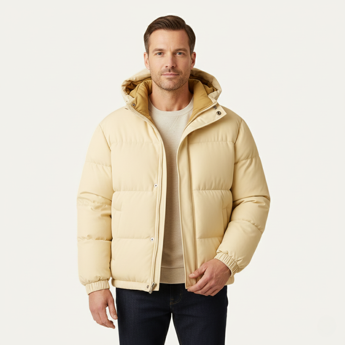 Thermal Insulated Men's Puffer Hooded Winter Coat