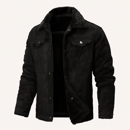 Warm Waterproof Mens Suede Leather Jacket
