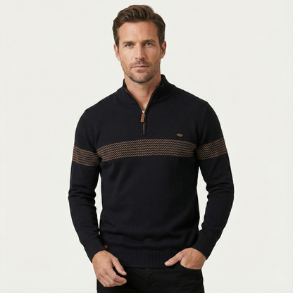 Relaxed Fit Men's Crew Neck Knit Sweater