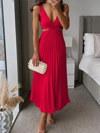 Chic Summer Dress with Open Back