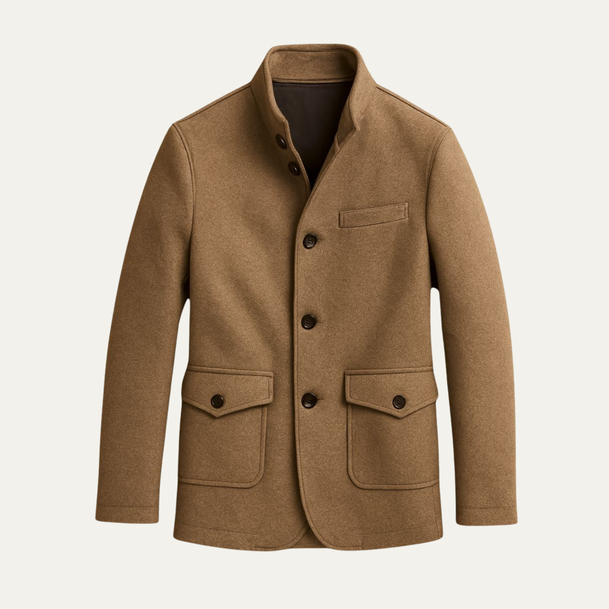 Classic Men's Wool Tailored Coat